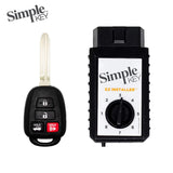 Simple Key 4 Button Remote w/ Panic & Trunk Toyota TORH-E4TZ1SK and EZ Installer Programmer