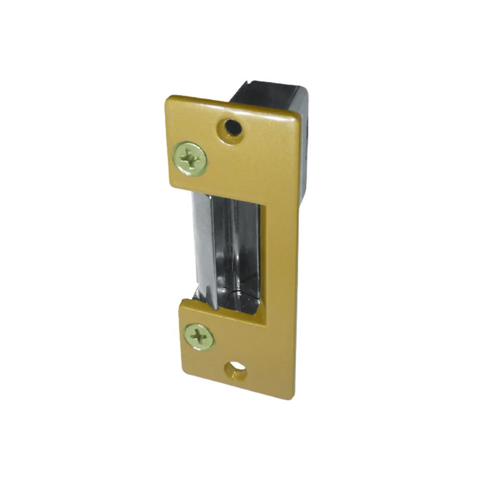 Trine - 005-24AC - Electric Strike Fail Secure 3-1/2 x 1-3/8 Faceplate - 24VAC - Brass Powder Coated