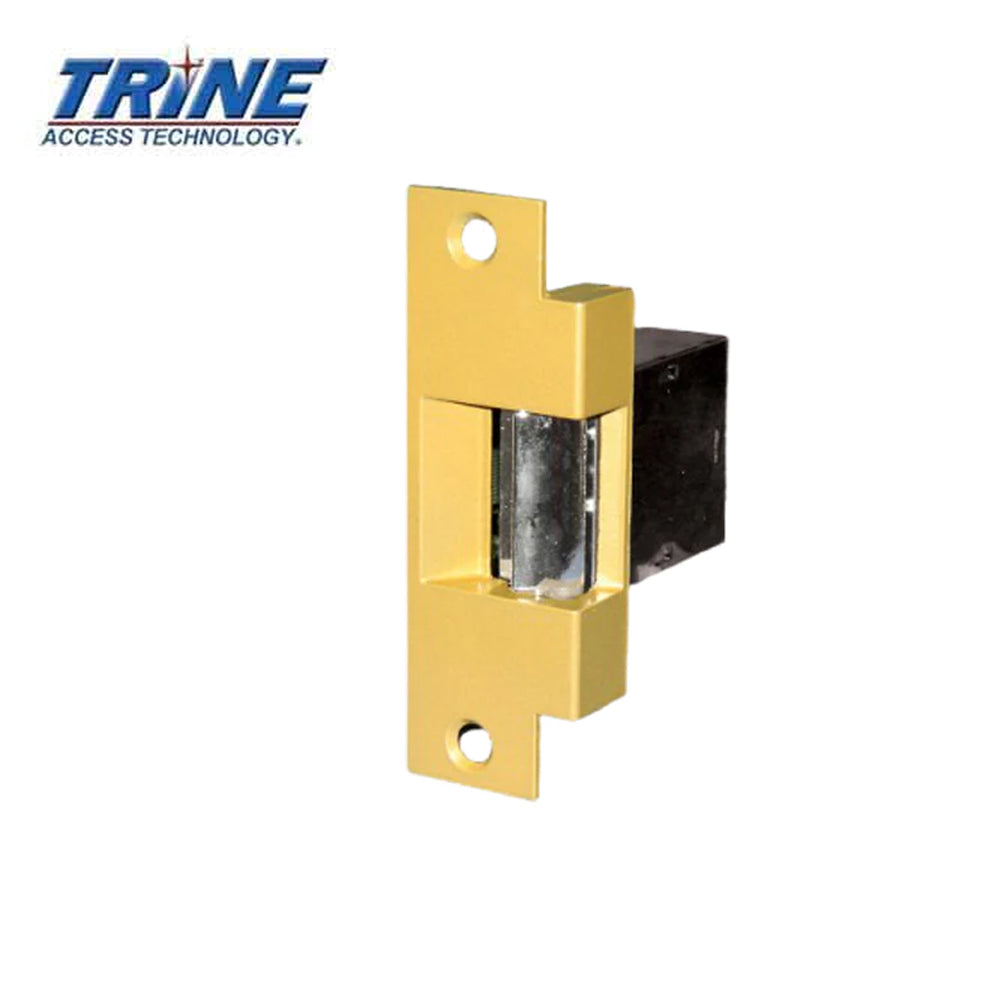 Trine - 007-24AC - Electric Strike Fail Secure 4-7/8 x 1-1/4 Faceplate - 24VAC - Brass Powder Coated