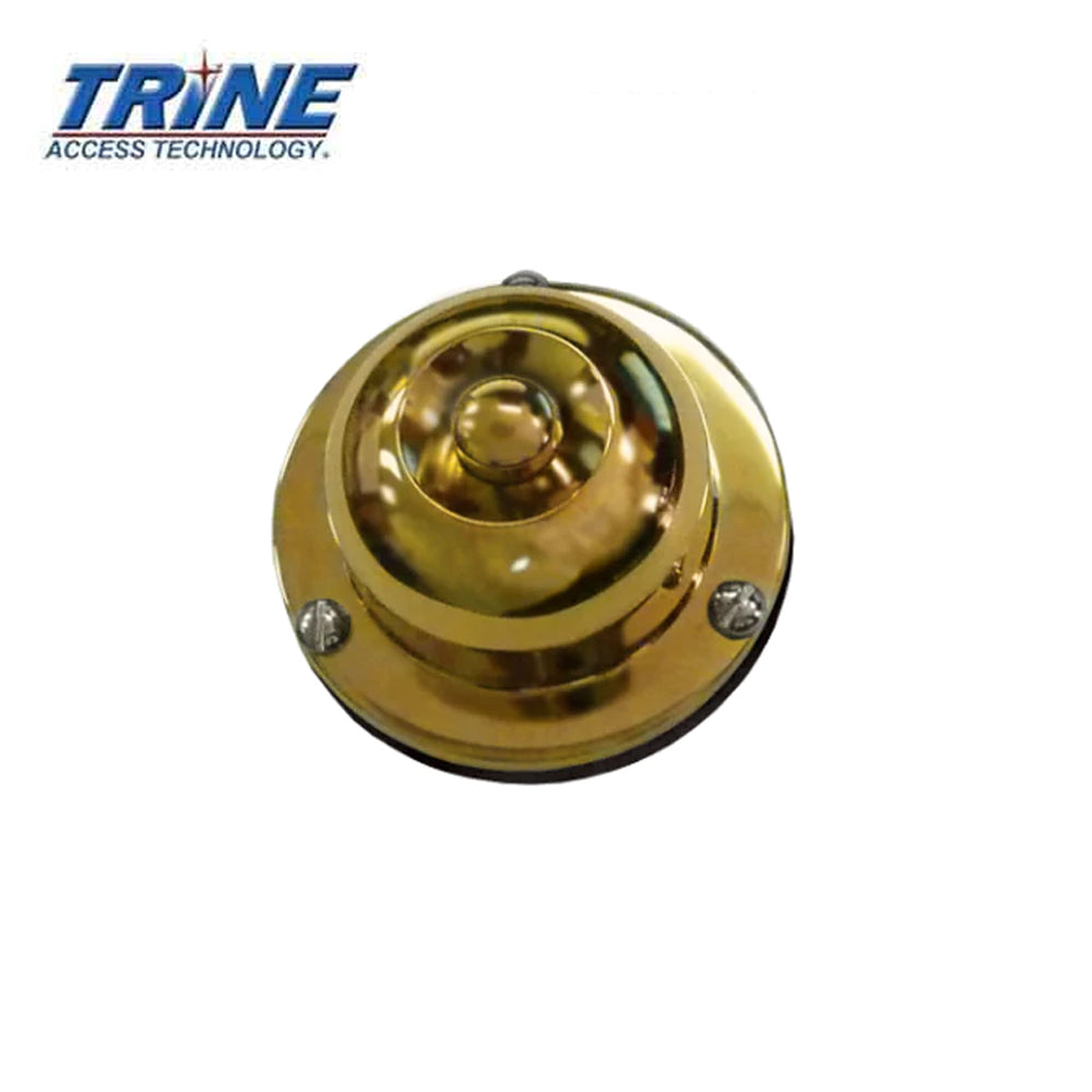 Trine - 65P - Weatherproof Push Button with 2-1/2 Body Diameter - 30AC/DC - Polished Solid Brass Finish