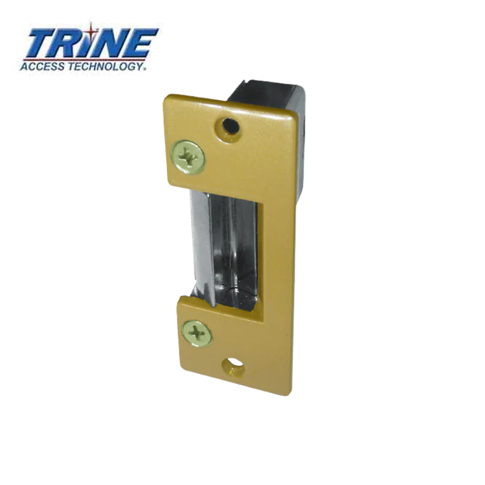 Trine - HD005-24DC - Electric Strike Fail Secure 3-1/2 x 1-3/8 Faceplate - 24VDC - Brass Powder Coated