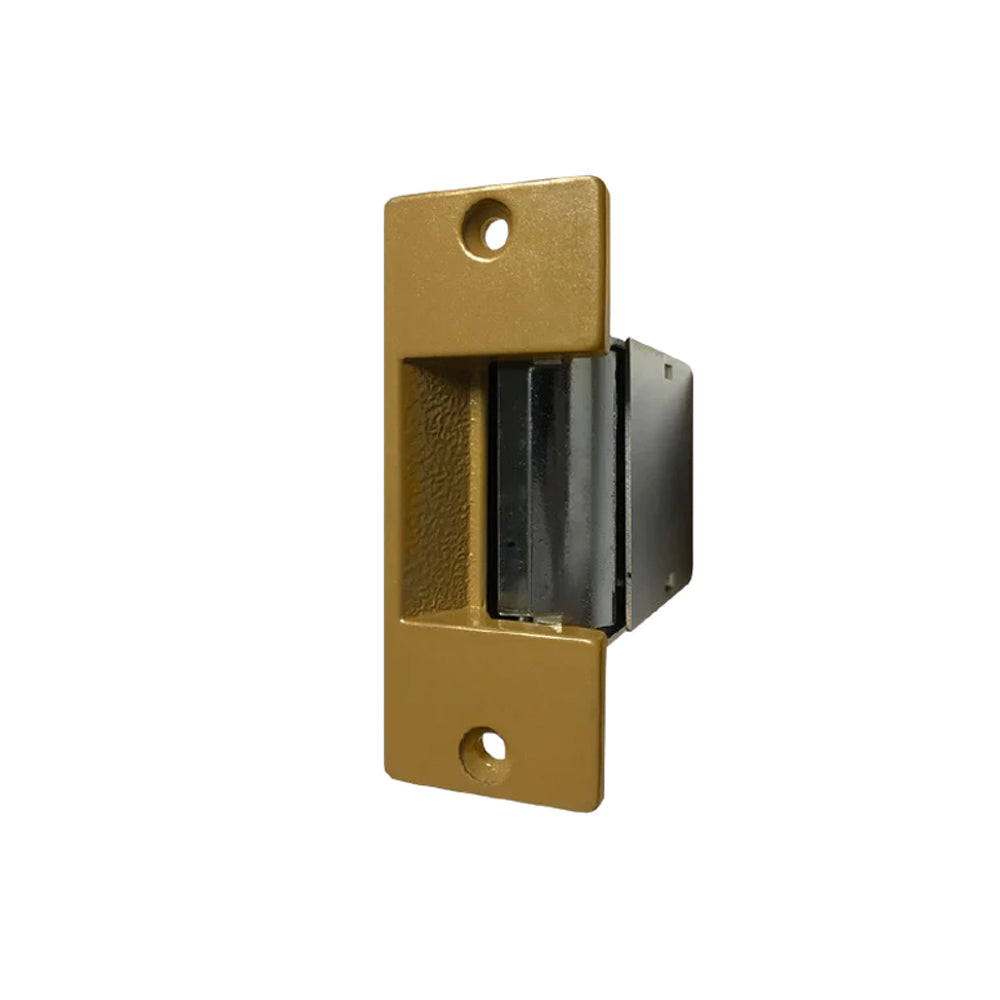 Trine - S005-24VAC - Electric Strike Fail Secure 3-1/2 x 1-3/8 Faceplate - 24VAC - Brass Powder Coated