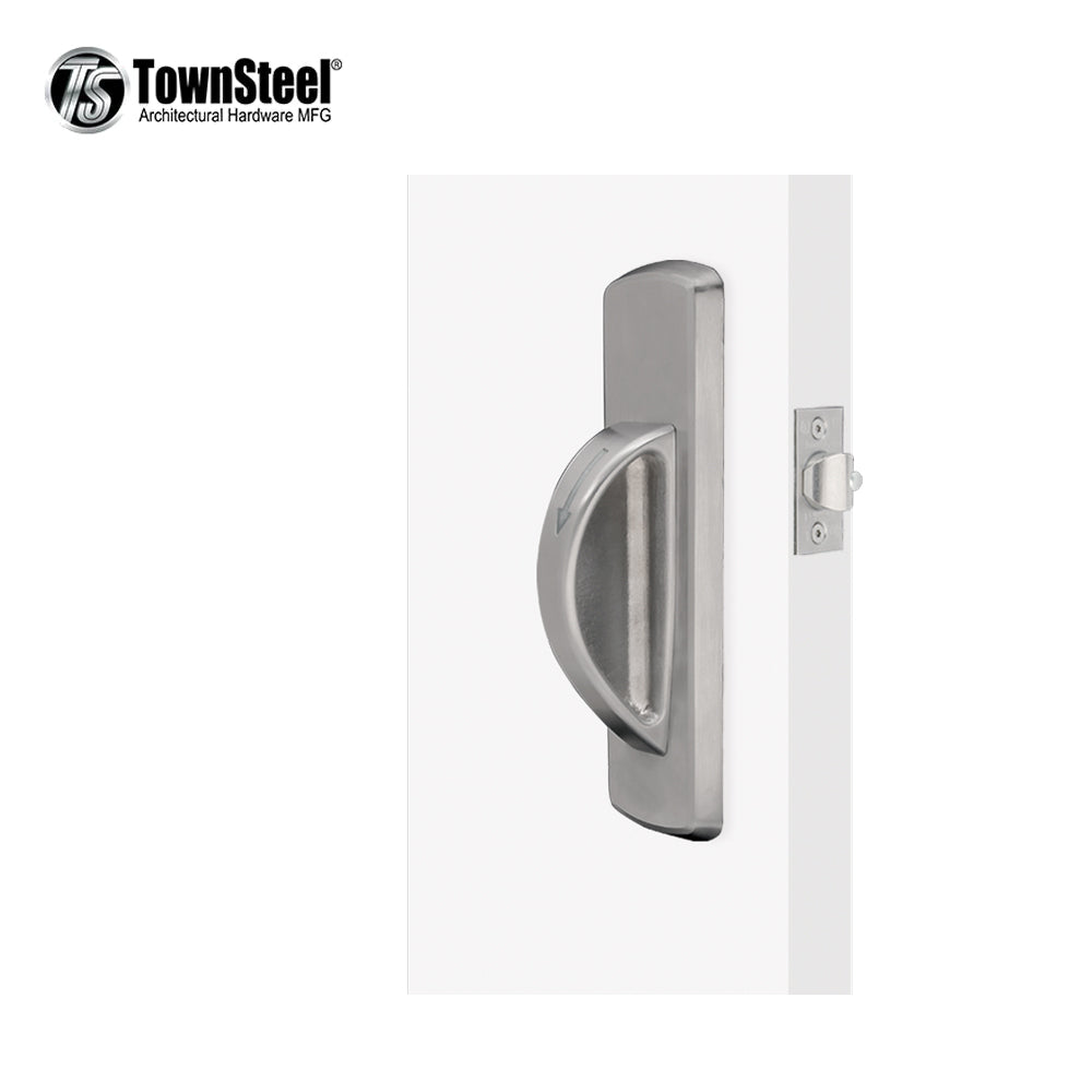 TownSteel - CRX-A - Heavy Duty Ligature Resistant Arch Trim Cylindrical Lockset - Schlage C Keyway - Passage (75) Non Keyed - Grade 1 - Satin Stainless Steel-630