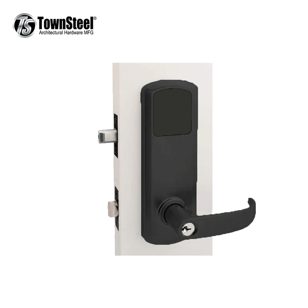 TownSteel - e-Genius - 5000 Series Electronic Interconnect Touch Keypad Lock - Bluetooth - 4 Inch Lockbody with Narrow Faceplate - Schlage C Keyway - Entry Function