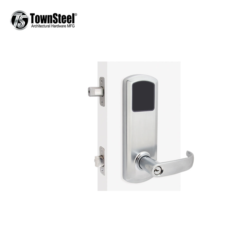 TownSteel - e-Genius - 5000 Series Electronic Interconnect Touch Keypad Lock - RF (Wi-Fi) - 2-3/8 Inch Backset - 5-1/2 Inch Lockbody with Wide Faceplate - Schlage C Keyway - Entry Function