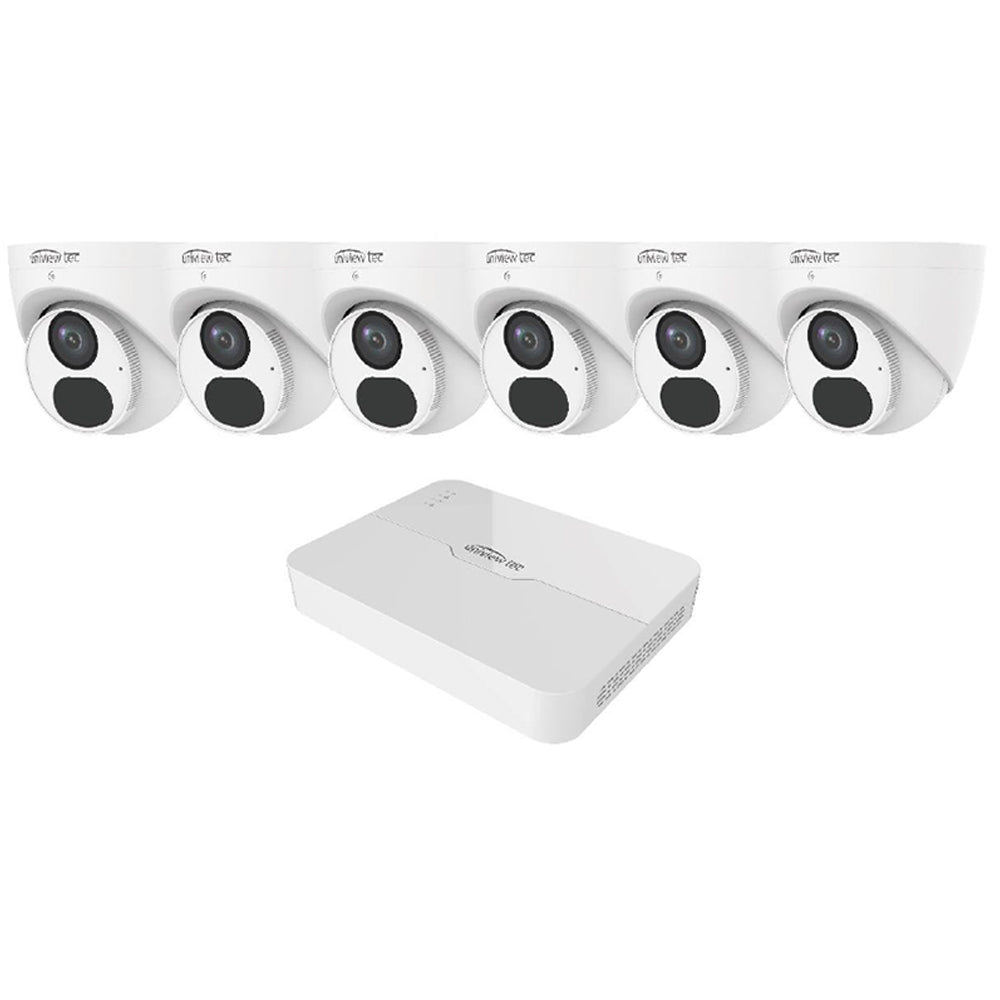 Uniview Tec KNR82T64 4MP Turret Camera with 8 Channels and 8 PoE NVR KIT