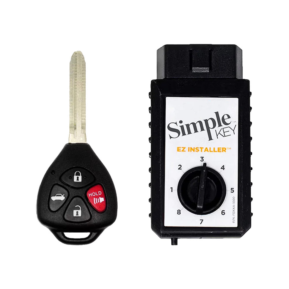 Simple Key 4 Button Remote w/ Panic & Trunk Toyota TORH-E4TZ0SK and EZ Installer Programmer