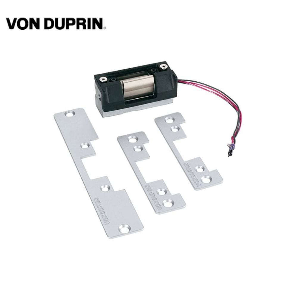 Von Duprin - 5100-3FP-SP28 - Electric Strike with Faceplate - Field Selectable (Fail Safe/Secure) - 12/24VDC - SP28 Aluminum