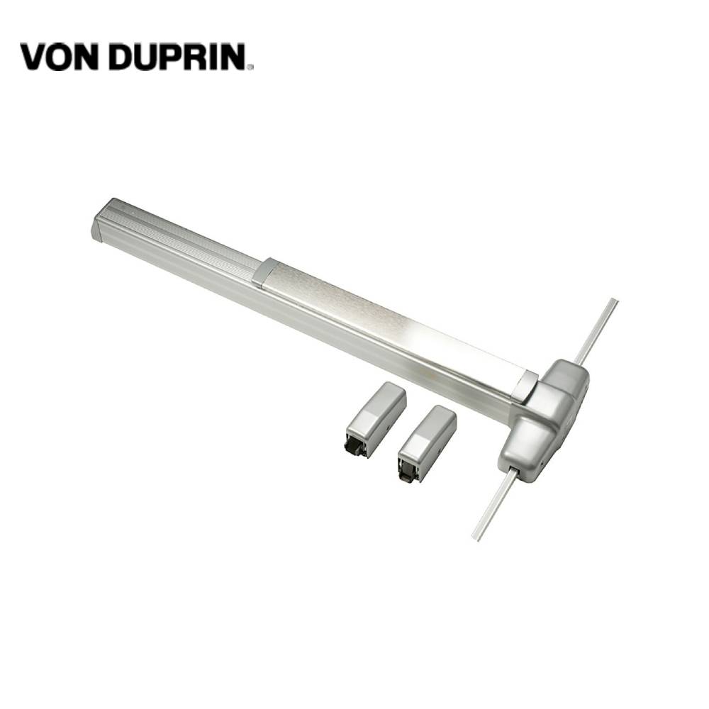 Von Duprin - 9927EO-F-3-26D - Surface Vertical Rod Exit Devices - Wide Stile Pushpad - Exit Only - Less trim - Field Reversible - Satin Chrome - Grade 1