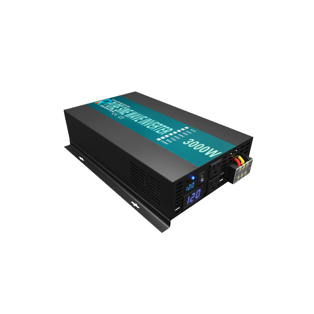 RBP - 3000W Power Inverter 12VDC, 24VDC and 48VDC to 120VAC Pure Sine Wave High Frequency Off Grid Solar Inverter