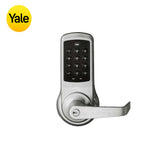 Yale - NexTouch - Commercial Electronic Pushbutton Keypad Cylindrical Locks with Augusta Lever and 2-3/4 Backset - Schlage C Keyway - Grade 1 - 626 (Satin Chrome)