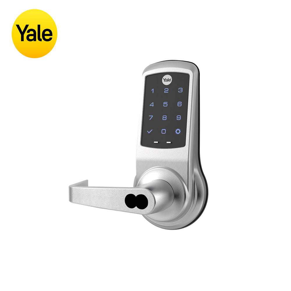 Yale - Nextouch - Cylindrical Locks with Keypad Trim with Augusta Lever and Capacitive Touchscreen - 2-3/4 Backset - Grade 1 - 626 (Satin Chrome)