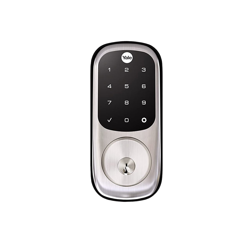 Yale - Assurance Electronic Deadbolt Touchscreen Lock with Single Cylinder and 2-3/8 Backset - Grade 2 - 619 (Satin Nickel Plated Clear Coated)