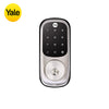 Yale - Assurance Electronic Deadbolt Touchscreen Lock with Single Cylinder and 2-3/8 Backset - Grade 2 - 619 (Satin Nickel Plated Clear Coated)