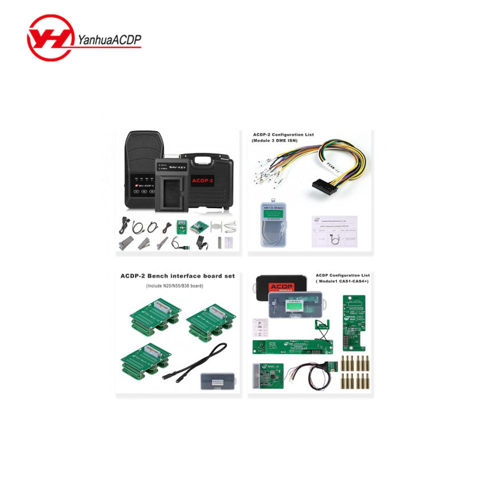 Yanhua ACDP-2 BMW CAS Package with Basic Module and Module 1 and 3, N20/N55/B38 Bench Board Set