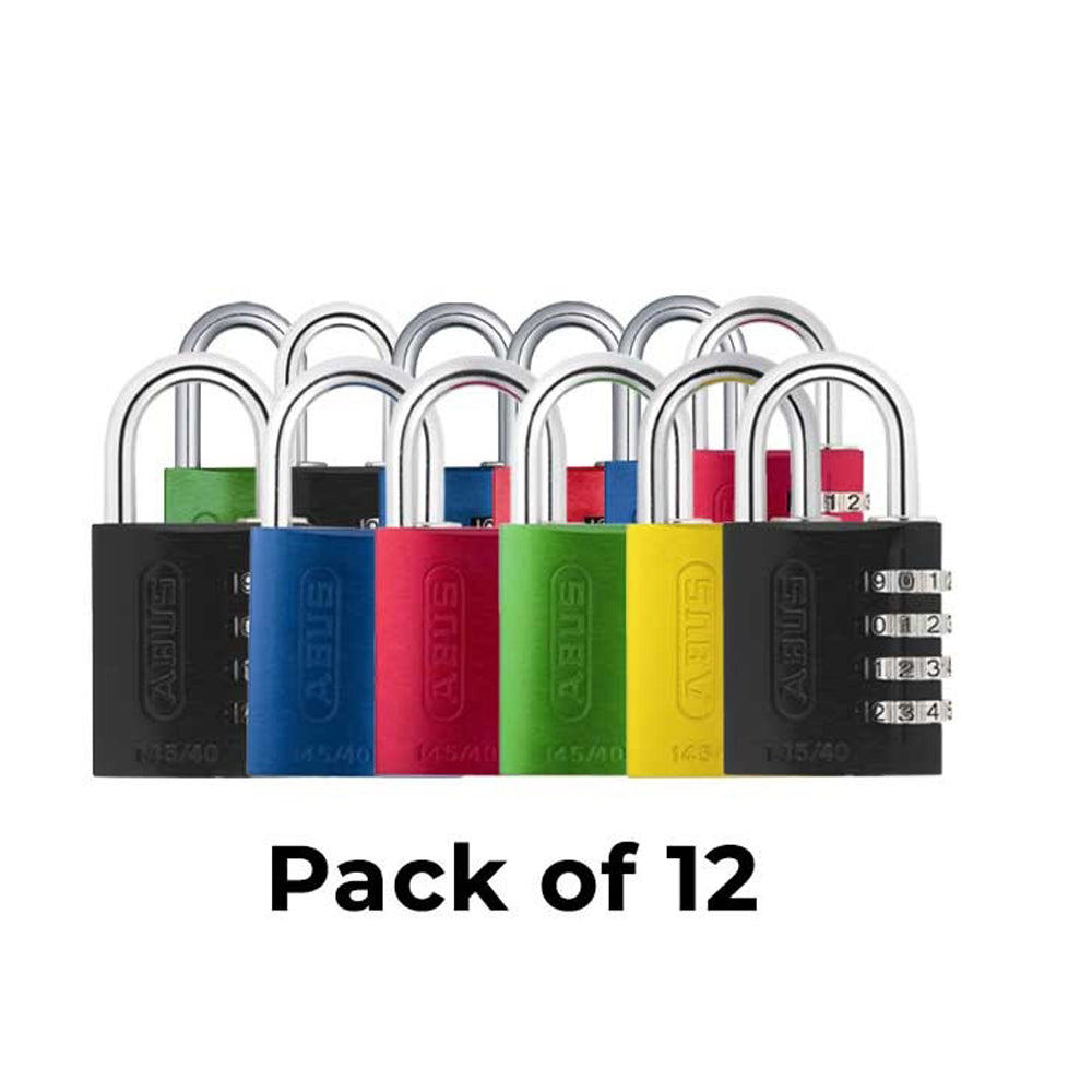 ABUS - 145/40 C - Aluminum - 4-Dial Resettable Padlock (Multi Pack of 12)