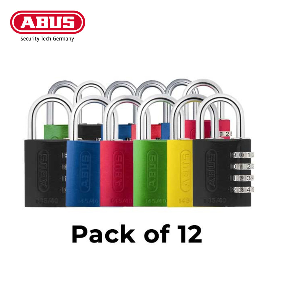 ABUS - 145/40 C - Aluminum - 4-Dial Resettable Padlock (Multi Pack of 12)