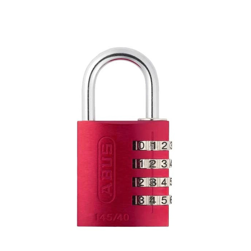 ABUS - 145/40 C - Aluminum - 4-Dial Resettable Padlock - Red