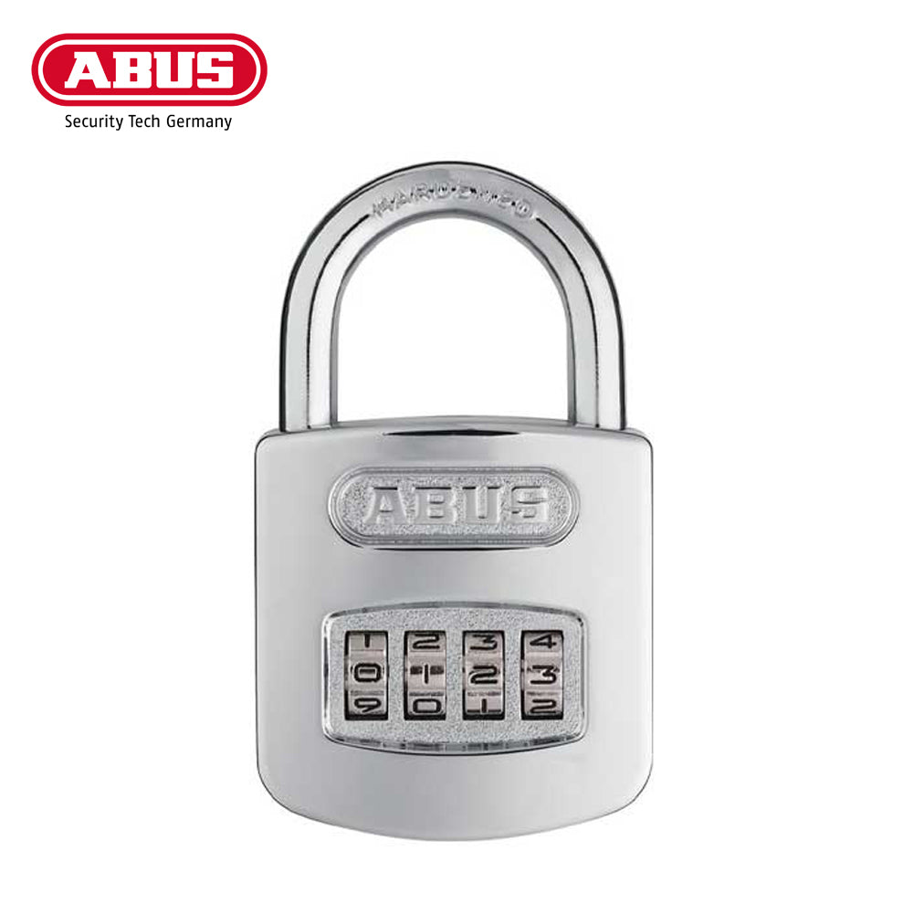 ABUS - 160/50 C - Steel / Chrome - 4-Dial Resettable Padlock - 1" Shackle