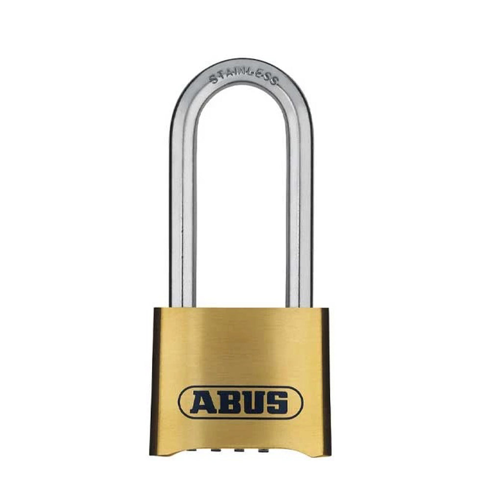 ABUS - 180IB/50HB63 C - Solid Brass - Marine / Outdoor - 4-Dial Resettable Padlock w/ 2-5/16" Shackle