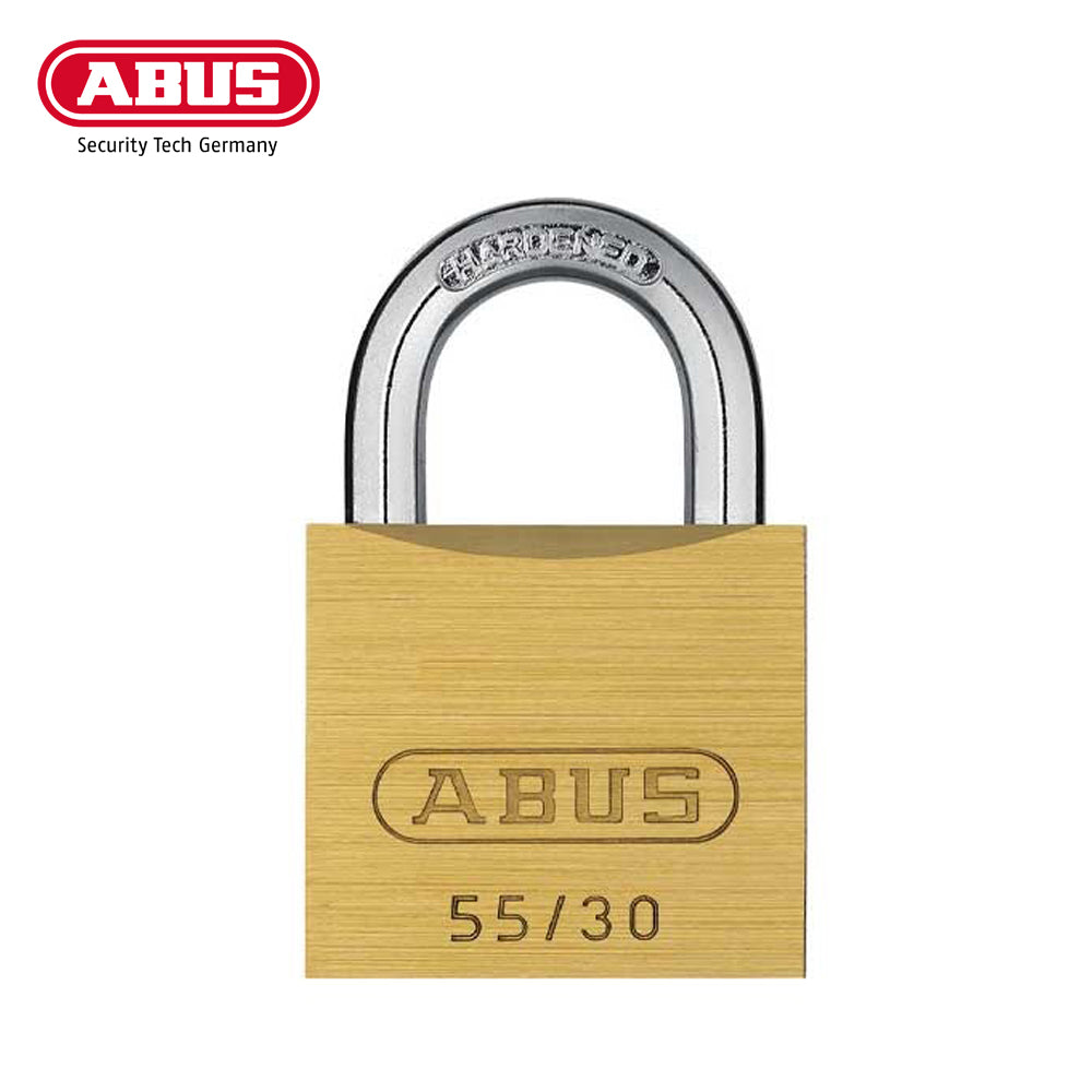 ABUS - 55/30 B - Economy Solid Brass Padlock - KA- 1-9/64" Width