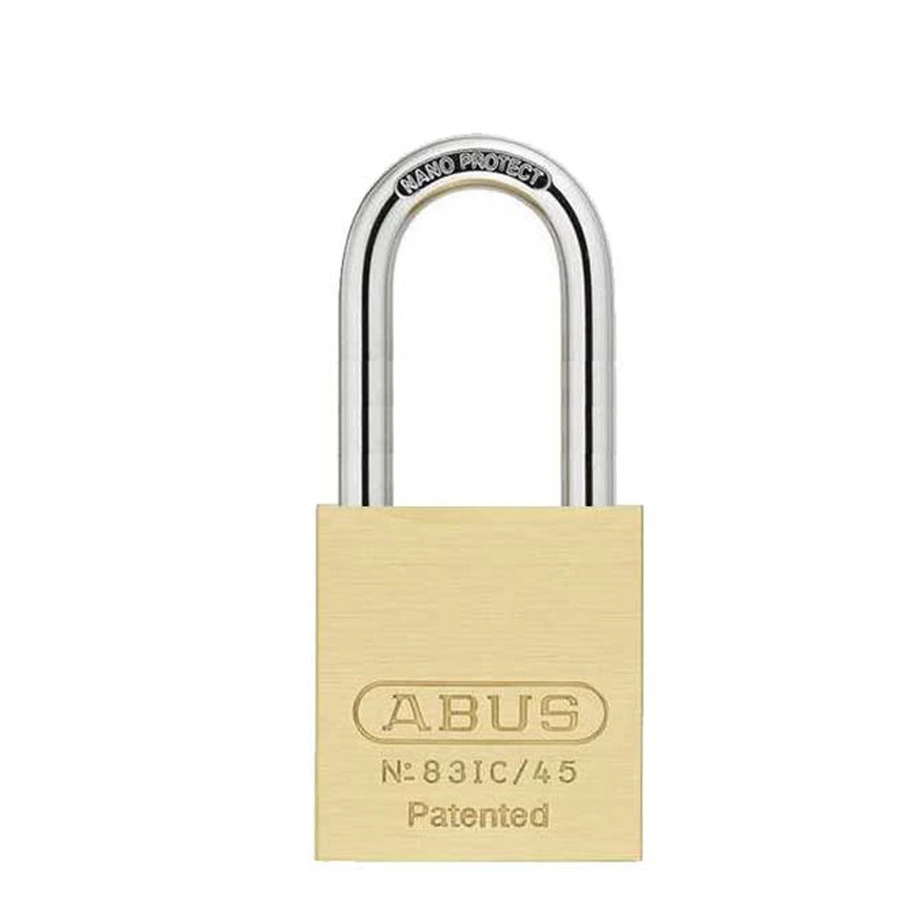 ABUS - 83IC/45 B - Premium Loaded Brass Padlock - S2 - SFIC Interchangeable Core - 1-27/32" Width - 3" Shackle