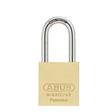 ABUS - 83IC/45 B - Premium Loaded Brass Padlock - S2 - SFIC Interchangeable Core - 1-27/32" Width - 3" Shackle