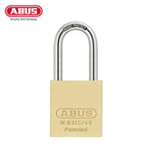 ABUS - 83IC/45 B - Premium Loaded Brass Padlock - S2 - SFIC Interchangeable Core - 1-27/32" Width - 3" Shackle