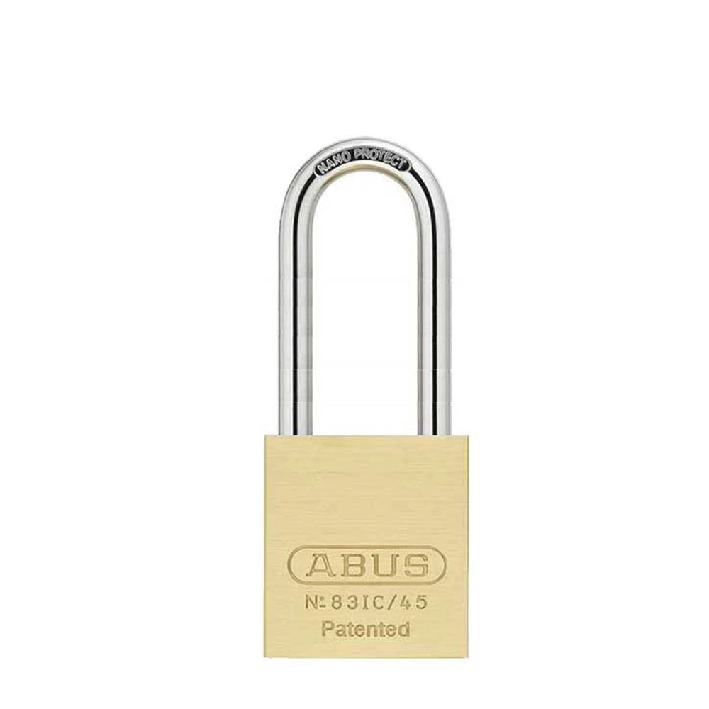 ABUS - 83IC/45 B - Premium Loaded Brass Padlock - S2 - SFIC Interchangeable Core - 1-27/32" Width - 4" Shackle