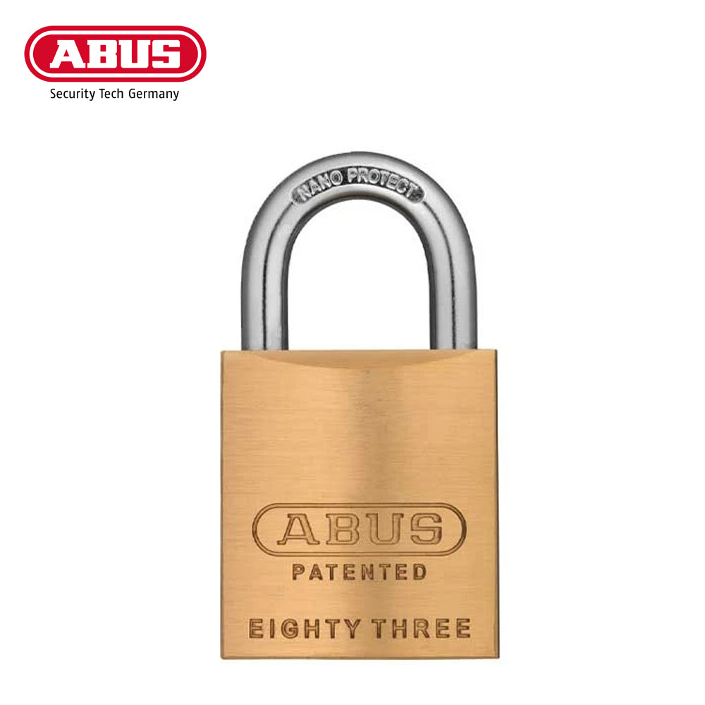 ABUS - 83KnK/45 - Premium Loaded Brass Padlock - S2 - KIK Key In Knob - Prepped for Sargent - No Cylinder - 1-27/32" Width