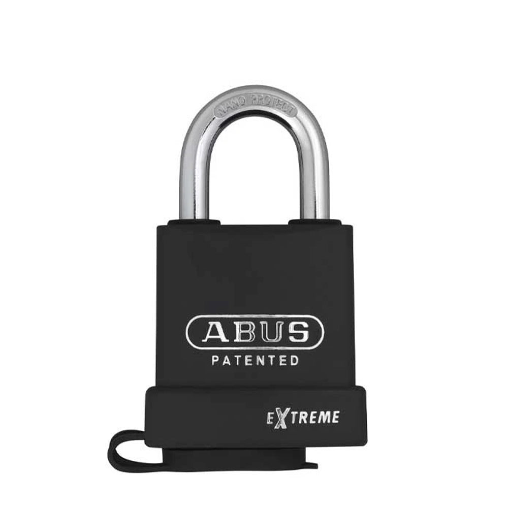 ABUS - 83WP/53-300 - EXTREME Black Coated Steel Padlock - S2 - Schlage C - 5/6 Pin - Rekeyable - 2-1/4" Width