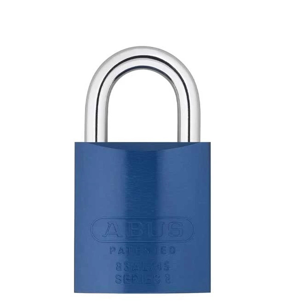 ABUS - 83AL/45 - Aluminum Padlock - S2 - Schlage Everest - Zero Bitted - 6 Pin - Blue - Rekeyable - 1-27/32" Width