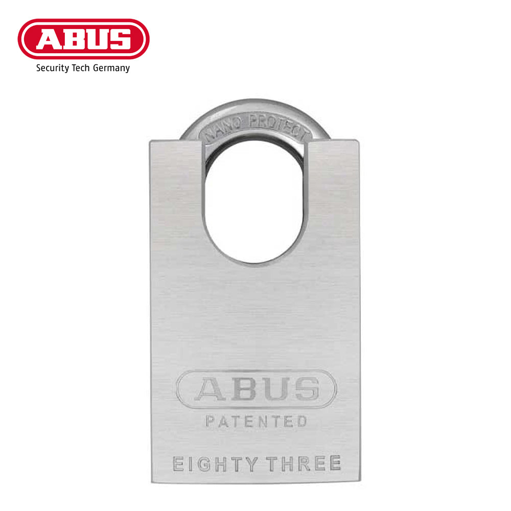 ABUS - 83CS/50-3000 - Chrome Plated Brass Padlock w/ Shackle Guard - S2 - Schlage C-L - 5/6 Pin - Rekeyable - 1-57/64" Width