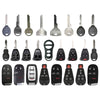 AKS KEYS Aftermarket Starter Pack with 25 Chrysler Remotes, Shells, Key Blanks and Transponder Keys