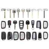 AKS KEYS Aftermarket Starter Pack with 30 Hyundai Remotes, Shells, Key Blanks, Blades and Transponder Keys