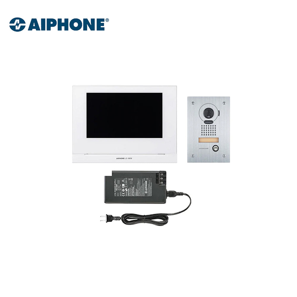 Aiphone - JOS-1FW Mobile-Ready Box Set - Flush-Mount Door Station - 7 Screen And Vandal Resistant Door Station