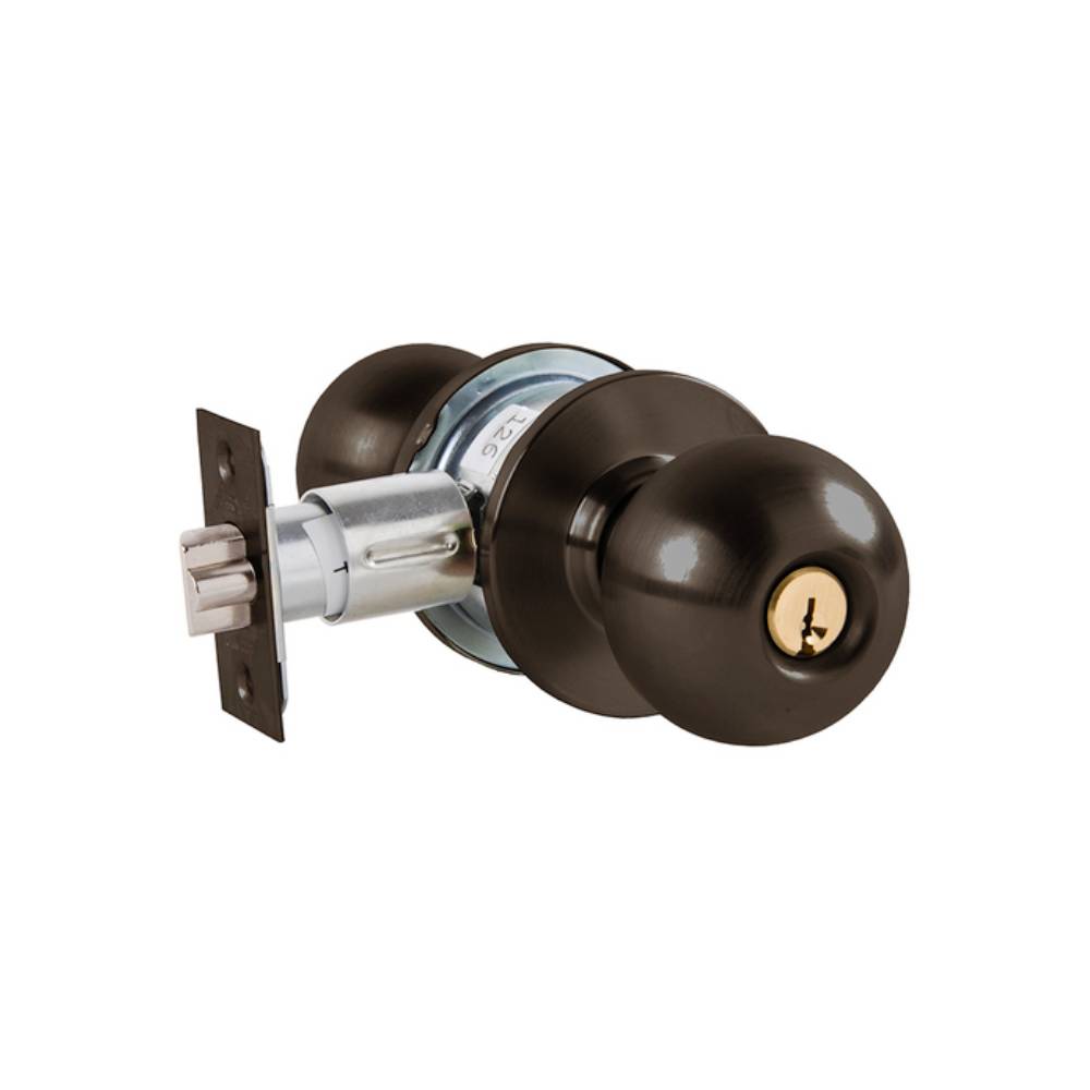 Arrow - MK33BD-10B - Asylum Cylindrical Ball Knob Locks - 2-3/8 Standard Backset - Oil-Rubbed Bronze - Grade 2