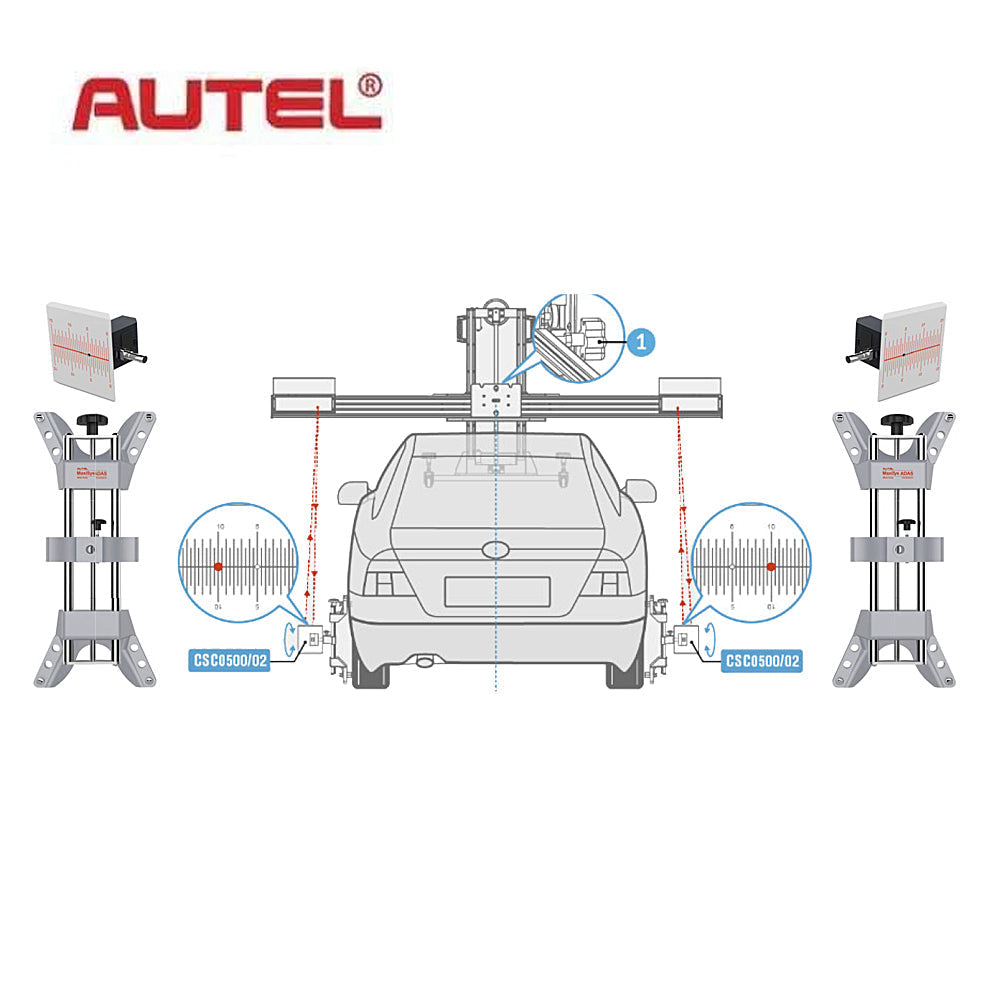 Autel MaxiSys ADAS Video Camera Calibration Main Test Frame Beam Kit Tool