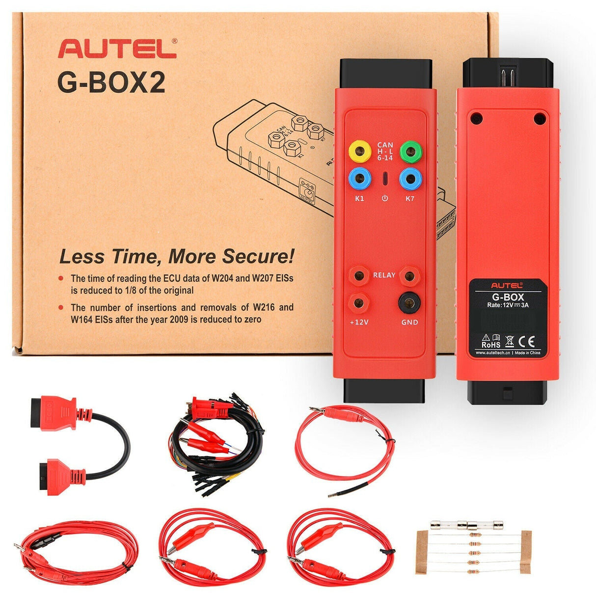 Autel MaxiIM IM608 PRO II and G-BOX2 Key Programming and Diagnostic Tools Full Adapters Bundle with OTOFIX Black Smart Key Watch