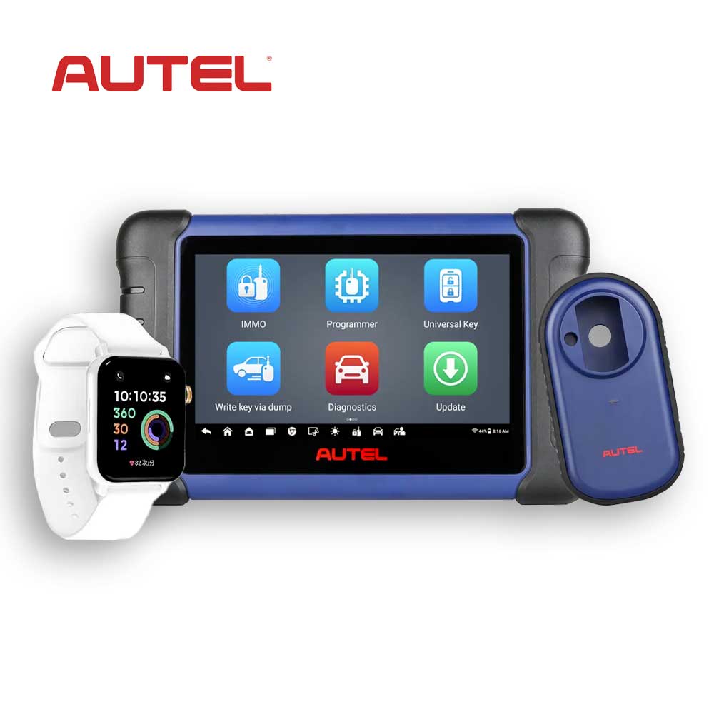 Autel MaxiIM IM508S Key Programming and Diagnostic Tool and OTOFIX Programmable Smart Key Watch (White)