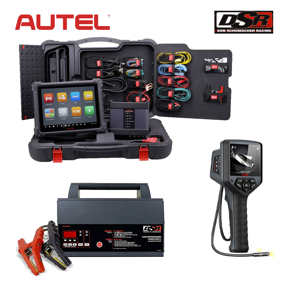 Autel MaxiSys Ultra Diagnostic Tablet with MaxiFlash VCMI and DSR ProSeries INC100 Battery Charger and MV480 Digital Videoscope