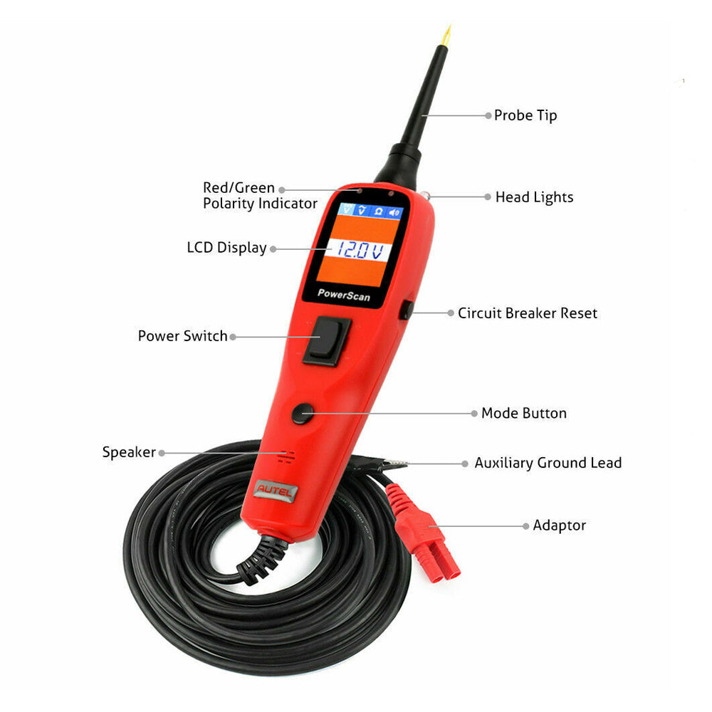 Autel Power Scan PS100 Electrical System Diagnosis Tool Car Circuit Battery Tester