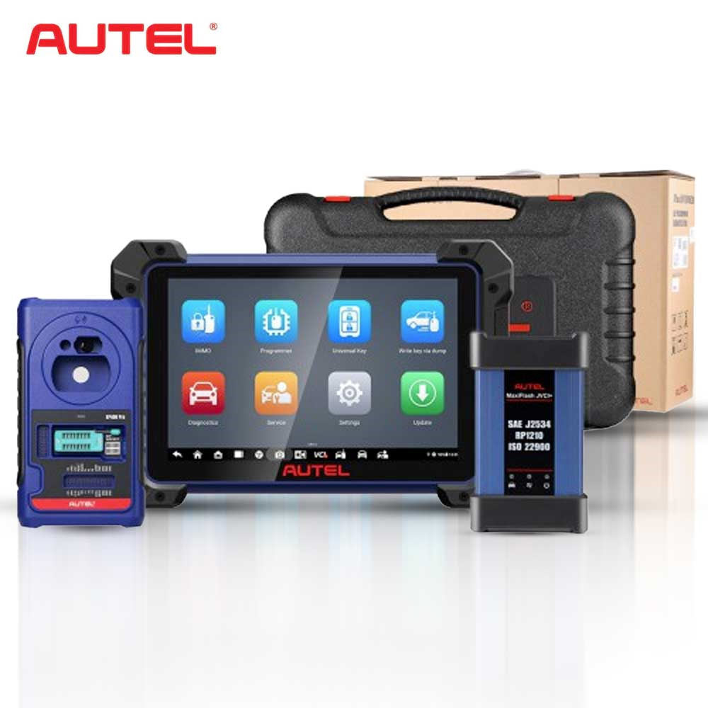 Autel MaxiIM IM608 PRO II and G-BOX3 Key Programming and Diagnostic Tool Full Adapters Bundle with OTOFIX Black Smart Key Watch