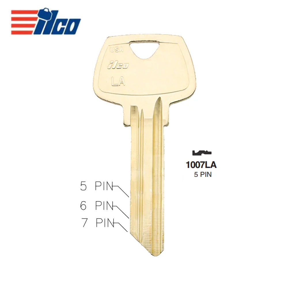 1007LA 5-Pin Sargent Commercial & Residencial Key Blank -  SAR-8 / 1007LA (Packs of 10)