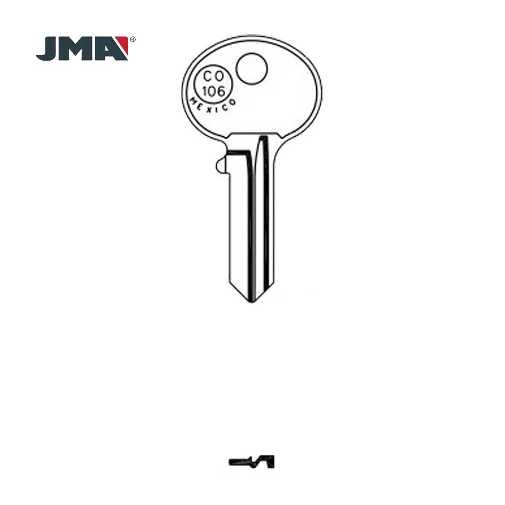 JMA HUD-3E / CO106 / 1003M Hudson 5-Pin Cabinet Key Blank - Brass Finish