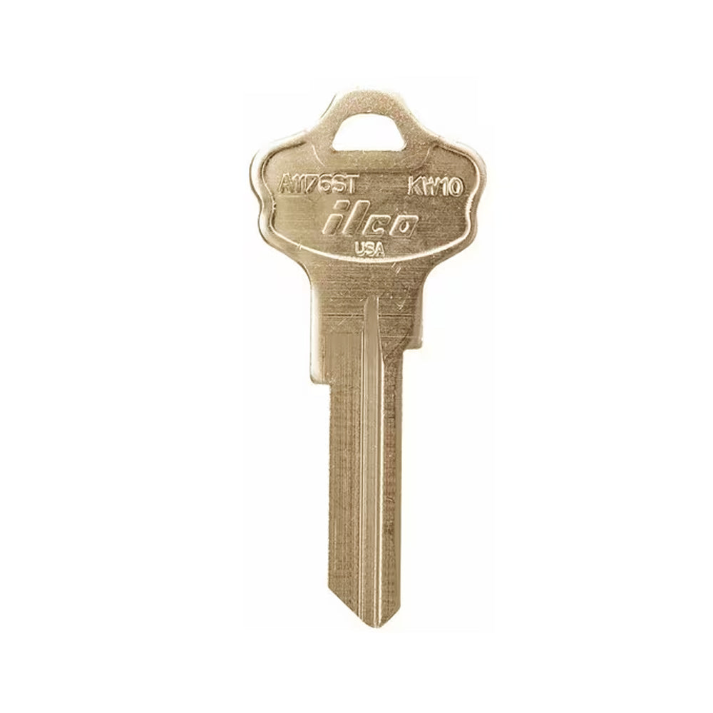 A1176ST Kwikset Commercial & Residencial Key Blank - Brass - KWI-2D / KW10 (Packs of 50)