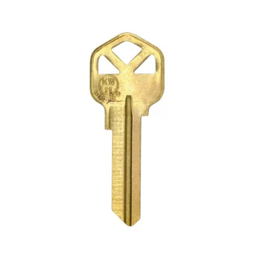 KW10 Small Bow - Brass Finish Key Blank - KWI-5DE / KW11 BR (Packs of 50)