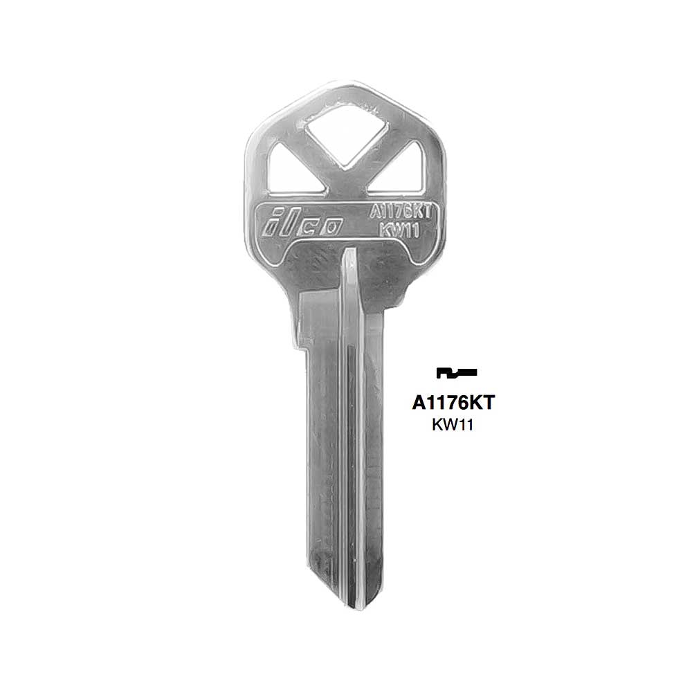 KW11 Kwikset Nickel Plated Finish Key Blank A1176KT