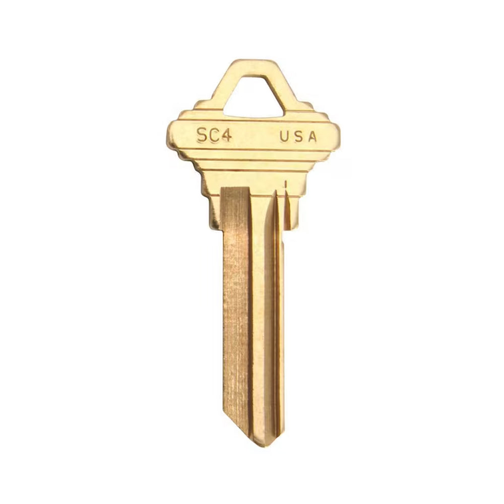 A1145E 6-Pin Schlage Key Blank - Nickel Plated - SLG-4E-NP  / SC4 NP (Packs of 50)