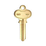 SE1 / 1022 Segal Key Blank - Brass Finish SE1 BR - SEG-1D